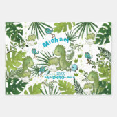 Custom Dino-mite Any Occasion ラッピングペーパーシート (正面)