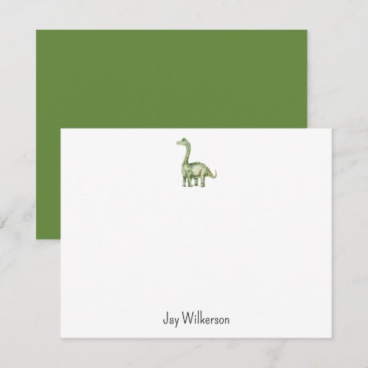 Custom Dinosaur Note Card ノートカード (正面/裏面)