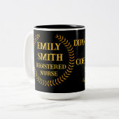 Custom Diploma in One Hand Coffee Graduation Mug ツートーンマグカップ (正面左)