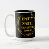 Custom Diploma in One Hand Coffee Graduation Mug ツートーンマグカップ (左)