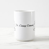 Custom Doctor Coat Mug | Stethoscope Outline  コーヒーマグカップ (中央)