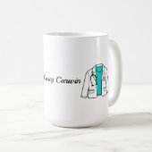 Custom Doctor Coat Mug | Stethoscope Outline  コーヒーマグカップ (正面右)