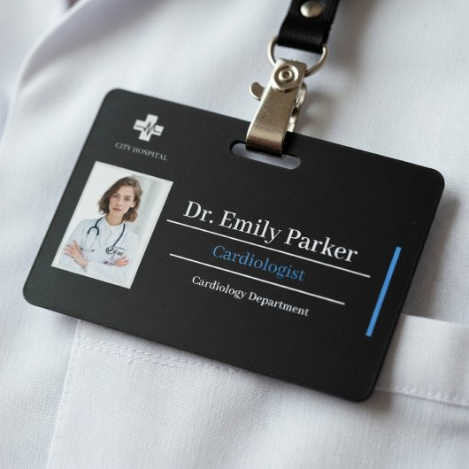 Custom Doctor ID Badge Template | Photo バッジ