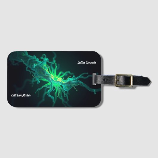 Custom Doctor Nurse Biological Cell Science Art ラゲッジタグ (正面横)