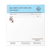 Custom Doctor Prescription Notepad Editable RX Pad ノートパッド (正面)