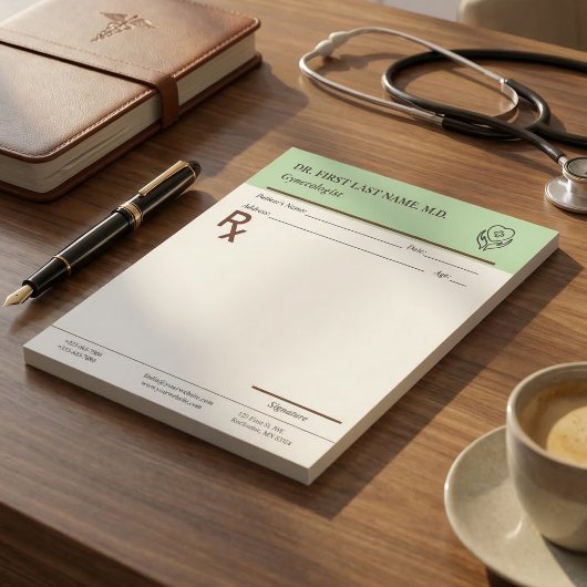 Custom Doctor Prescription Notepad Editable RX Pad ノートパッド