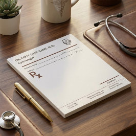 Custom Doctor Prescription Notepad Editable RX Pad ノートパッド