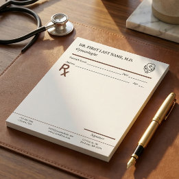 Custom Doctor Prescription Notepad Editable RX Pad ノートパッド