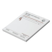 Custom Doctor Prescription Notepad Editable RX Pad ノートパッド (回転)