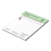 Custom Doctor Prescription Notepad Editable RX Pad ノートパッド (回転)