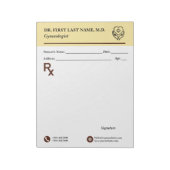 Custom Doctor Prescription Notepad Editable RX Pad ノートパッド (回転)