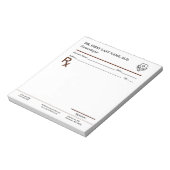 Custom Doctor Prescription Notepad Editable RX Pad ノートパッド (回転)