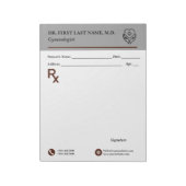 Custom Doctor Prescription Notepad Editable RX Pad ノートパッド (回転)