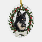 Custom Dog Cat Pet Photo Christmas Ornament セラミックオーナメント (右)