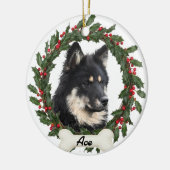 Custom Dog Cat Pet Photo Christmas Ornament セラミックオーナメント (左)