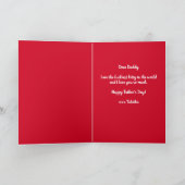 Custom Dog, Cat, Pet Photo Father's Day Rose Heart カード (内部)