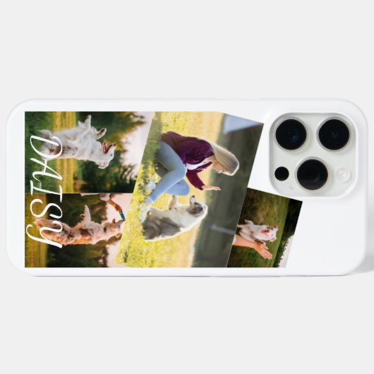 Custom dog cat photo collage phone case Case-Mate iPhoneケース (裏面 (横))