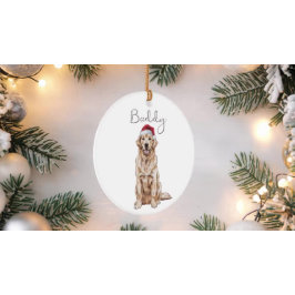 Custom Dog Christmas Ornament Santa Hat Photo Gift オーナメント