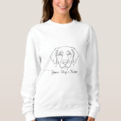 Custom Dog Ear Line Art Sweatshirt | Personalized  スウェットシャツ (正面)