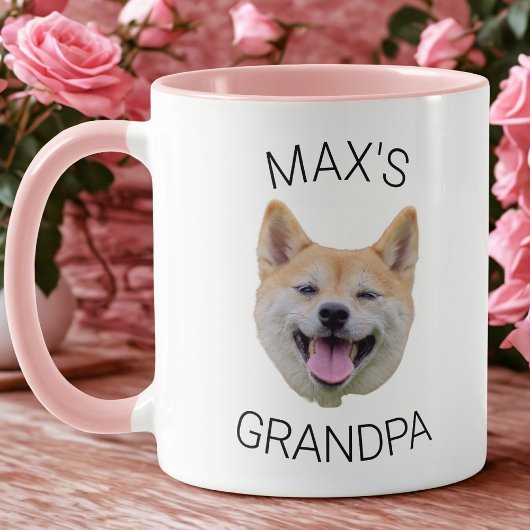 Custom Dog Face Coffee Mug, Grandpa Gift マグカップ