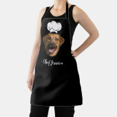 Custom Dog Face & Name Funny Chef Apron エプロン (インサイチュ)