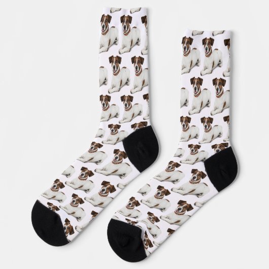 Custom Dog Face Photo Socks with Personalized ソックス (左)