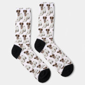 Custom Dog Face Photo Socks with Personalized ソックス (右)