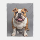 Custom Dog Fleece Blanket Pet Parent Gift Idea  フリースブランケット (正面)