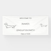 Custom Dog Graduate Welcome Banner | Photo & Breed 横断幕 (横)