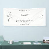 Custom Dog Graduate Welcome Banner | Photo & Breed 横断幕 (トレードショー)