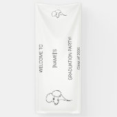 Custom Dog Graduate Welcome Banner | Photo & Breed 横断幕 (縦)