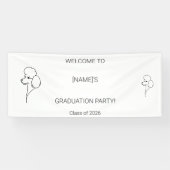 Custom Dog Graduate Welcome Banner | Photo & Breed 横断幕 (横)