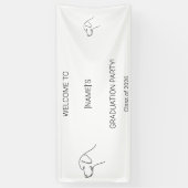 Custom Dog Graduate Welcome Banner | Photo & Breed 横断幕 (縦)