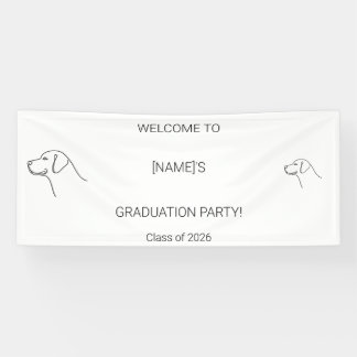 Custom Dog Graduate Welcome Banner | Photo & Breed 横断幕