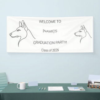 Custom Dog Graduate Welcome Banner | Photo & Breed 横断幕