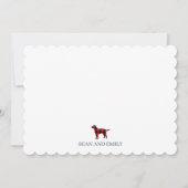 Custom Dog Labrador Stripe Logo Stationary サンキューカード (正面)