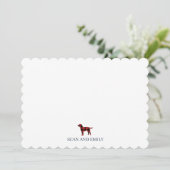 Custom Dog Labrador Stripe Logo Stationary サンキューカード (スタンド正面)