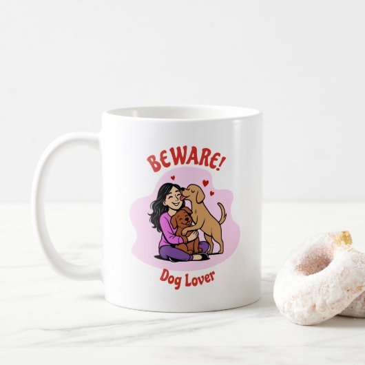 Custom Dog Lover Mug – Personalized Gift コーヒーマグカップ (ドーナツ)