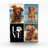 Custom Dog Lover Name Photo 3 Collage Photo Block フォトブロック (正面)