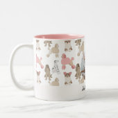 Custom Dog Lover Photo Name | Pet Pattern Coffee ツートーンマグカップ (左)