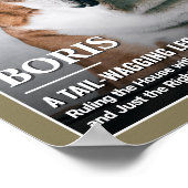 Custom Dog Magazine Cover Template Pet Portrait ポスター (角)