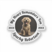 Custom Dog Memory & Remembrance Design シール (正面)