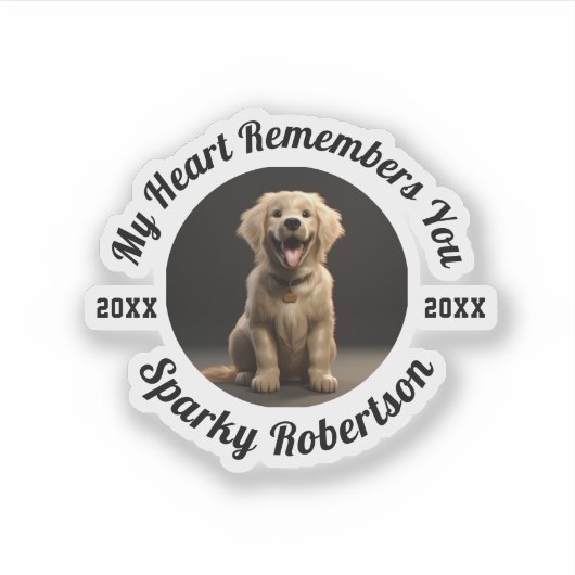 Custom Dog Memory & Remembrance Design シール (正面)
