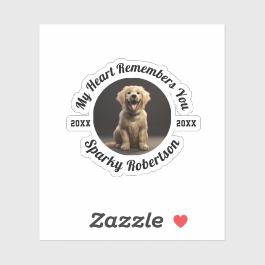 Custom Dog Memory & Remembrance Design シール (シート)