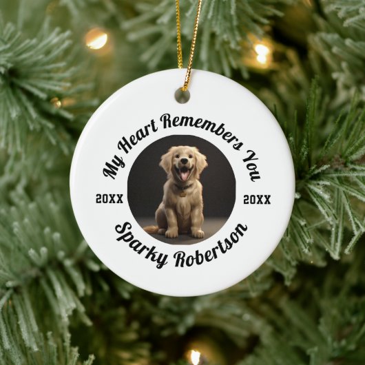 Custom Dog Memory & Remembrance Design セラミックオーナメント (ツリー)