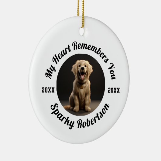 Custom Dog Memory & Remembrance Design セラミックオーナメント (右)
