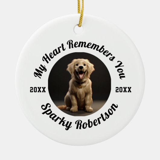Custom Dog Memory & Remembrance Design セラミックオーナメント (正面)