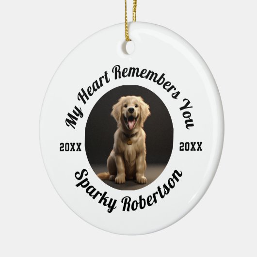 Custom Dog Memory & Remembrance Design セラミックオーナメント (左)