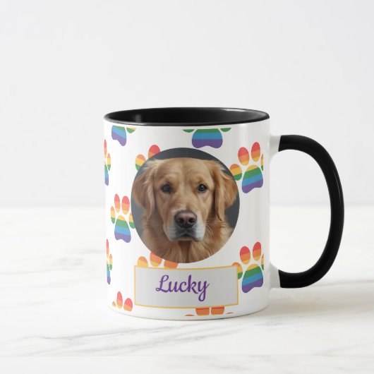 Custom Dog Mom, Dog Dad, Personalize Gift マグカップ (右)