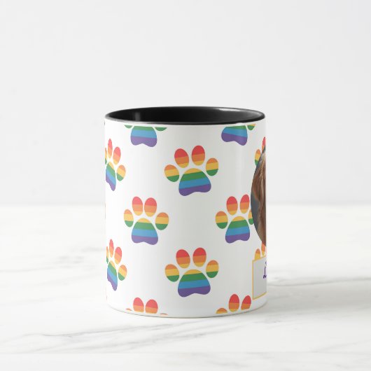 Custom Dog Mom, Dog Dad, Personalize Gift マグカップ (中央)